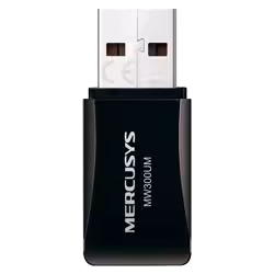 Adaptador WiFi Mercusys MW300UM USB 300 Mbps 2.4GHz - Preto