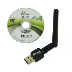 Adaptador WiFi Pera PR-801 USB 150Mbps Antena - Preto
