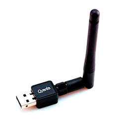 Adaptador WiFi Quanta QTA802 USB 150Mbps Antena - Preto 
