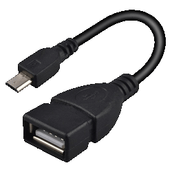 Adaptador HLD USB OTG Fêmea para Micro USB - Preto