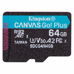 Cartão de Memória Micro SD Kingston Canvas Go Plus 64GB 170Mbs - SDCG4/64G