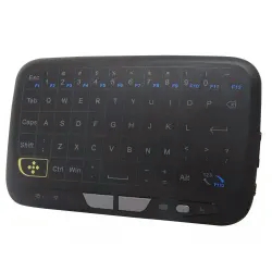 Controle para receptor Smart Remote Mini Wireless Keyboard Touchpad H18 - Preto