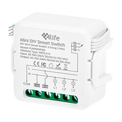 Interruptor 4Life FLMINIWR3G Mini Smart Bivolt - Branco