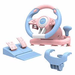Volante e Pedal PXN V3 Pro para PC / PS3 / PS4 / Xbox One / Xbox Series / Switch - Azul e Rosa
